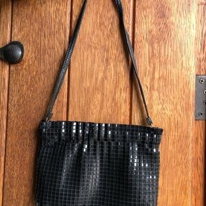 Vintage Metal Mesh Black Shoulder Bag - La Regale